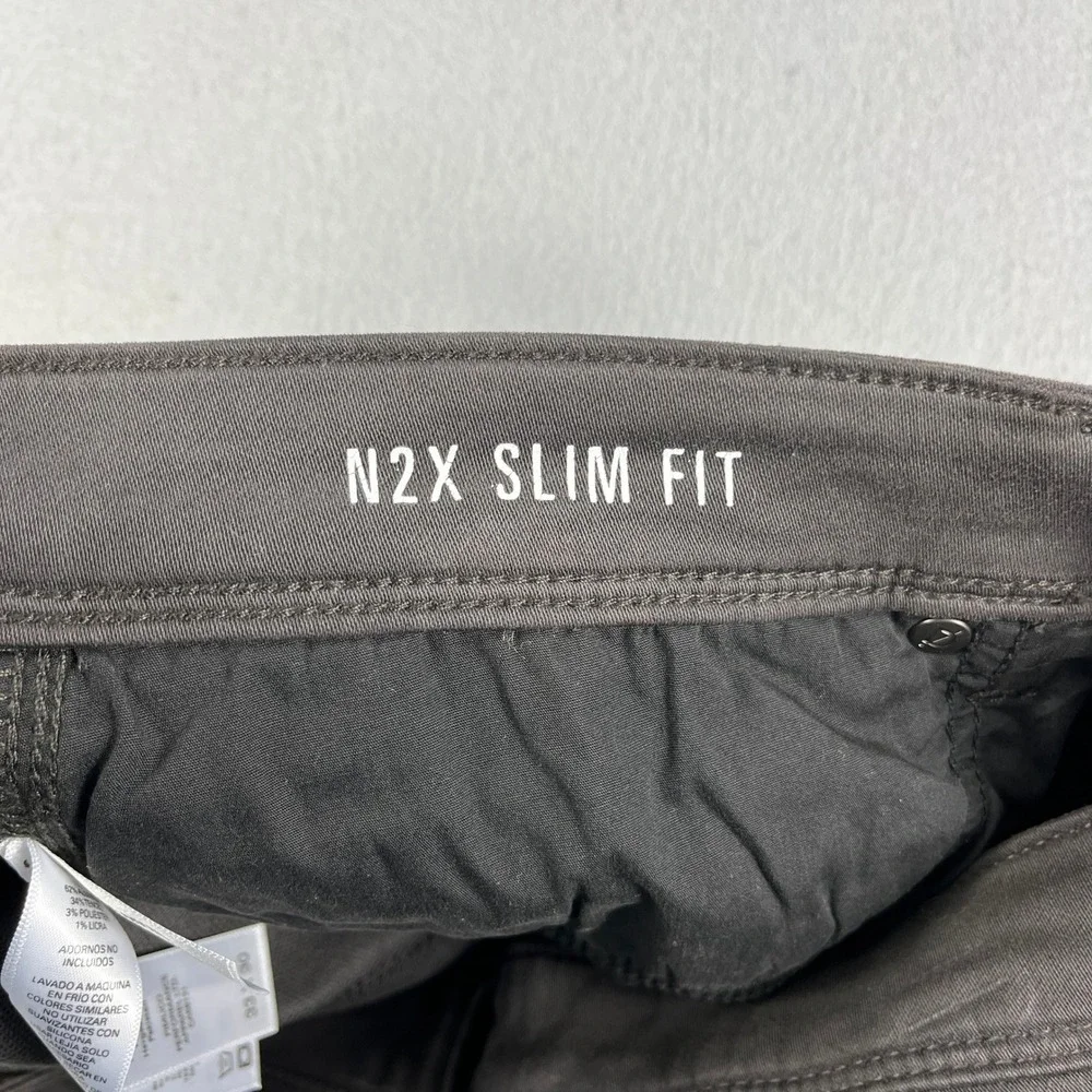 DUER N2X Slim Fit Pants Mens 33x30 Charcoal Grey Performance Stretch 5-Pocket - Picture 5 of 8